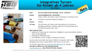 Integratives Kinderturnen für Kinder ab 4 Jahren